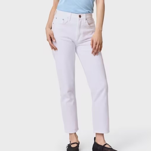 rag & bone Denim - Rag & Bone optic white high rise slim straight Denim Jeans